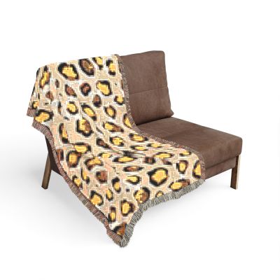 Leopard Print Woven Blanket | Animal Print Throw, Cozy Home Decor