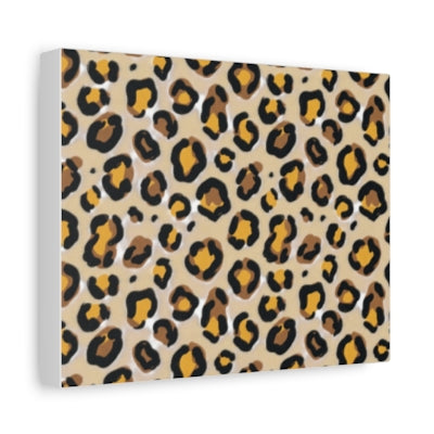 4 Leopard Print Canvas Stretched Canvas | Matte Animal Pattern Wall Art