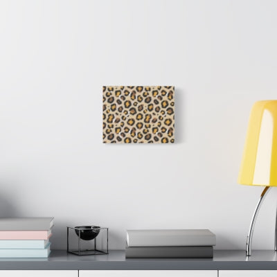 4 Leopard Print Canvas Stretched Canvas | Matte Animal Pattern Wall Art
