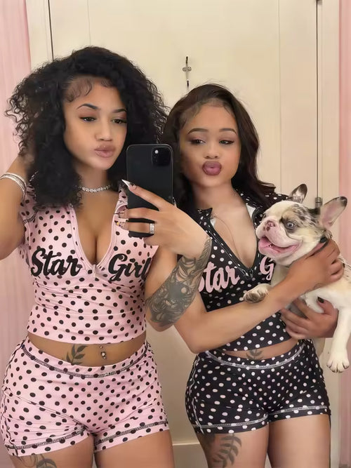 polka dot set